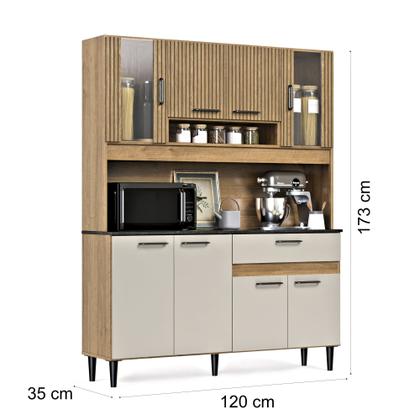 Imagem de Armário De Cozinha Coral Completo Com 8 Portas E 1 Gaveta