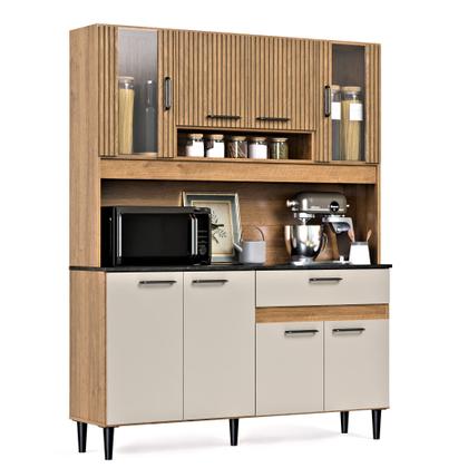 Imagem de Armário De Cozinha Coral Completo Com 8 Portas E 1 Gaveta