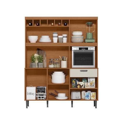 Imagem de Armário de Cozinha Dakota Lukaliam 6 Portas 1 Gaveta e Adega