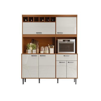 Imagem de Armário de Cozinha Dakota Lukaliam 6 Portas 1 Gaveta e Adega
