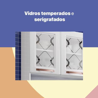 Imagem de Armário de Cozinha de Aço Kit Triplo 120cm Regina Multimóveis CR6129 Branco