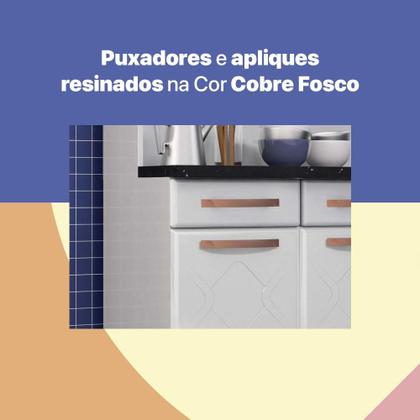 Imagem de Armário de Cozinha de Aço Kit Triplo 120cm Regina Multimóveis CR6129 Branco