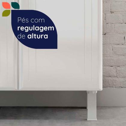 Imagem de Armário de Cozinha de Aço Paneleiro Duplo Telasul 4 Portas Topázio Branco - Telasul