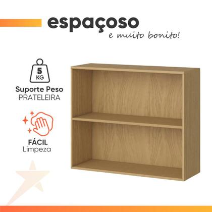 Imagem de Armário de Cozinha e Lavanderia com 2 Portas Duplo Aéreo Módulo Suspenso Clara Atacama / Off White Aramóveis