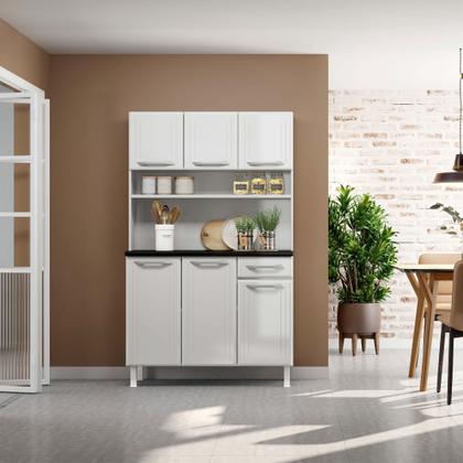 Imagem de Armário de Cozinha em Aço Triplo Topázio Smart Branco