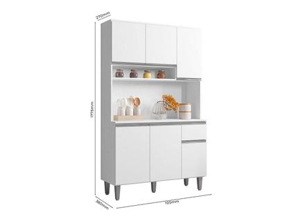 Imagem de Armário de Cozinha Kit Márcia Branco Ajl