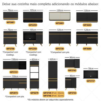 Imagem de Armário De Cozinha Modulada Completa 357cm Multimóveis
