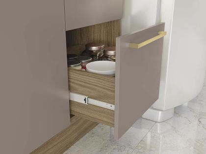 Imagem de Armário de Cozinha Modulada Completa Reta 5 peças 2,80m 291 Botanic Kappesberg