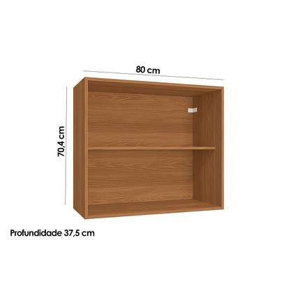 Imagem de Armário de Cozinha Modulado Ciela R644 c/ 2 Portas 80cm Canela - Kappesberg