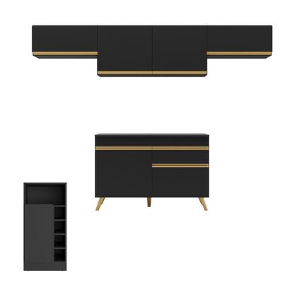 Imagem de Armário de Cozinha Modulado com Bancada Veneza Multimóveis MP2212