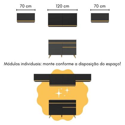 Imagem de Armário de Cozinha Modulado com Bancada Veneza Multimóveis MP2212