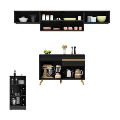 Imagem de Armário de Cozinha Modulado com Bancada Veneza Multimóveis MP2212