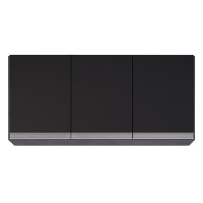 Imagem de Armário de Cozinha Modulado de Canto 6 Peças CP28 Balcão sem Tampo Preto - Lumil