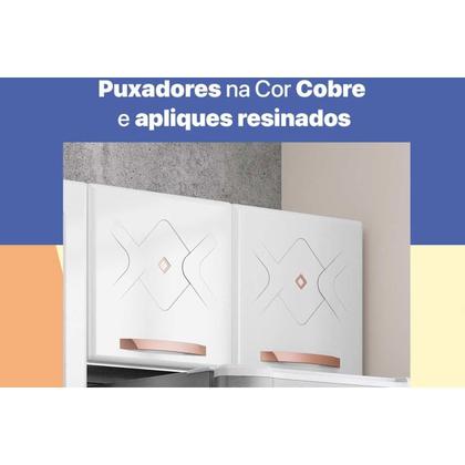 Imagem de Armário de Cozinha Modulado Mirage New Aço c/ 2 Portas 80cm Branco - Telasul