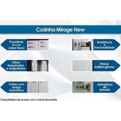 Imagem de Armário de Cozinha Modulado Mirage New Aço c/ 2 Portas 80cm Branco - Telasul