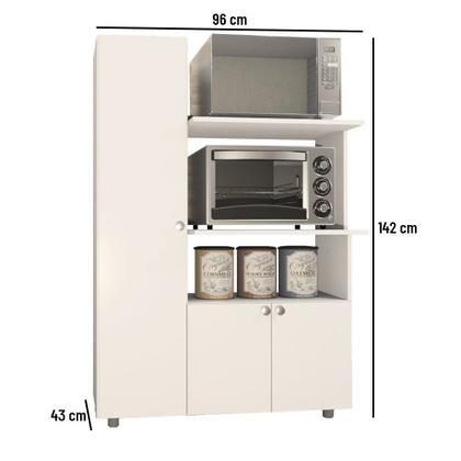 Imagem de Armário de Cozinha Multiuso Âmbar 3 Portas Forno e Micro