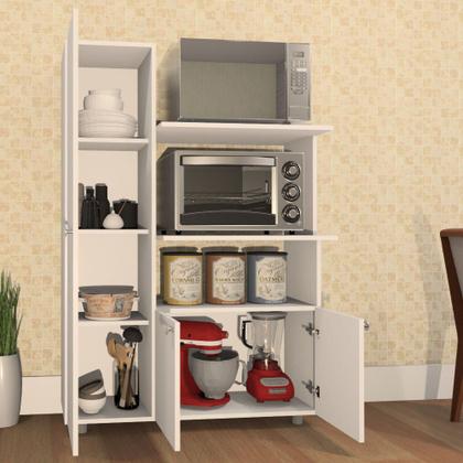 Imagem de Armário de Cozinha Multiuso Âmbar 3 Portas Forno e Micro