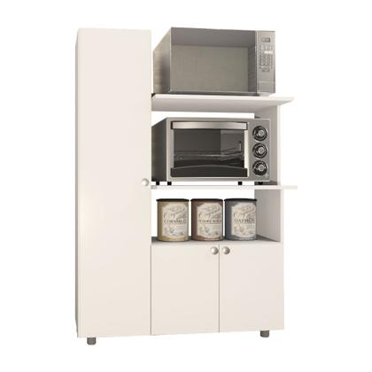 Imagem de Armário de Cozinha Multiuso Telasul Âmbar 3 Portas Forno e Micro Branco