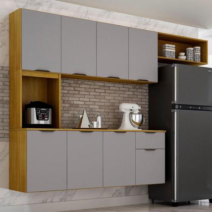 Imagem de Armario de Cozinha Nara Compacta 8 Portas com 1 Gaveta 193cm