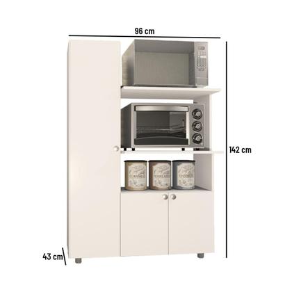 Imagem de Armário de Cozinha para Forno/Micro-ondas com 3 Portas Multimóveis CR20348