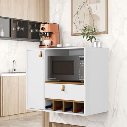 Imagem de Armario de Cozinha Para Microondas Suspenso e com Pés Eric Plus cores - comprar móveis para sua casa