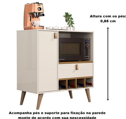 Imagem de Armario de Cozinha Para Microondas Suspenso e com Pés Eric Plus cores - comprar móveis para sua casa