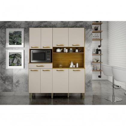 Imagem de Armário De Cozinha Pratic 7 Portas E 1 Gaveta - Chf Móveis Cinamomo-off White