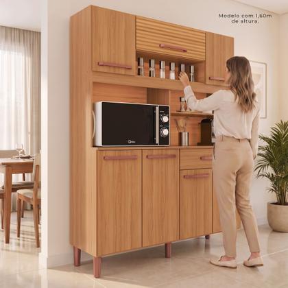 Imagem de Armário de Cozinha Roma 100 MDF 7 Portas e 1 Gaveta