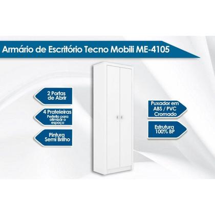 Imagem de Armário de Escritório ME4105 c/ 2 Portas Amêndoa - Tecno Mobili