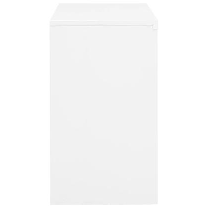 Imagem de Armário de escritório vidaXL em aço branco com portas de vidro temperado