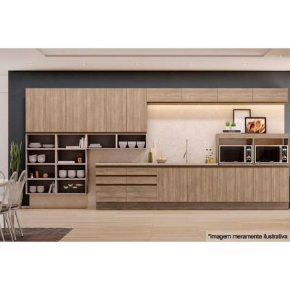Imagem de Armário de Geladeira p/ Cozinha Maxxi G772 c/ 1 Porta Basculante 60cm Canela - Kappesberg