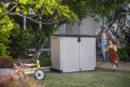 Imagem de Armário Depósito Multiuso Baú Para Ferramentas De Jardim Garagem Piscina 875l Keter