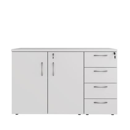 Imagem de Armário Escritório 116cm x 45cm com 2 Portas e 4 Gavetas F5