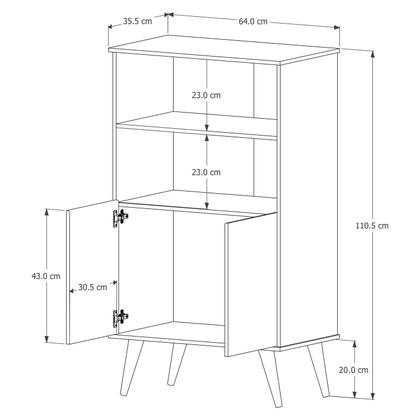 Imagem de Armario Espanha Balcão para Microondas Multiuso 2 Portas