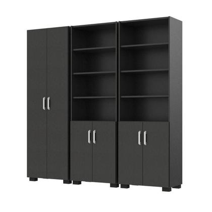 Imagem de Armário Estante Multiuso Office Livreiro com 6 Portas 181,5cm Preto