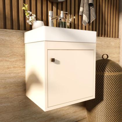 Imagem de Armário Gabinete Organizador Suspenso 1 Porta Madrid OffWhite