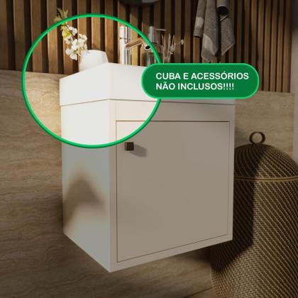 Imagem de Armário Gabinete Organizador Suspenso 1 Porta Madrid OffWhite