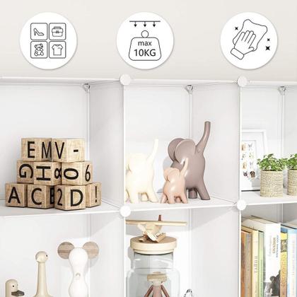 Imagem de Armario infantil multiuso castelo com organizador de brinquedos e sapateira modular