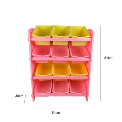 Imagem de Armario Infantil Rosa 12 Caixas Nicho Organizadora Brinquedo