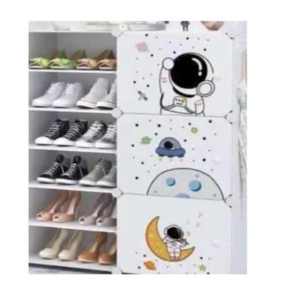Imagem de Armario infantil sapateira guarda roupa modular 12 portas organizador brinquedos 25 prateleiras