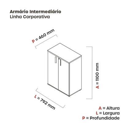 Imagem de Armário Intermediário 02 Portas Pivotante Aic1100