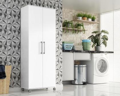 Imagem de Armario Lavanderia Manuela 2 Pts 1,80m Com Rodinhas