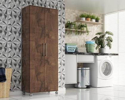 Imagem de Armario Lavanderia Manuela 2 Pts 1,80m Com Rodinhas