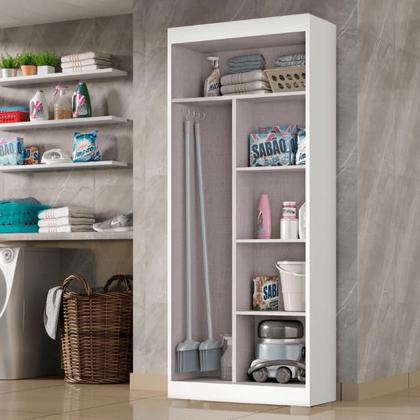 Imagem de Armario Lavanderia Sheila 2 Pts 1,85m C/ Suporte Vassouras