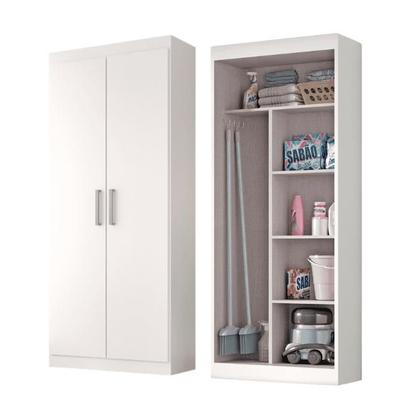 Imagem de Armario Lavanderia Sheila 2 Pts 1,85m C/ Suporte Vassouras