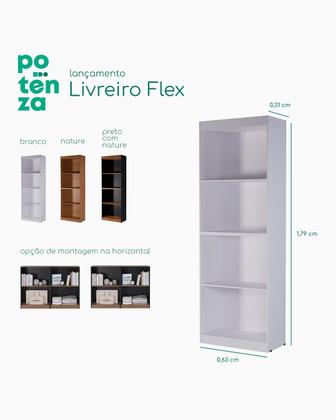 Imagem de Armario livreiro flex multiuso horizontal ou vertical