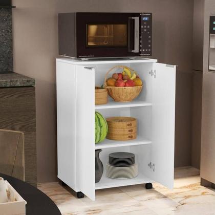 Imagem de Armário Livreiro Organizador 2 Portas Rodizios Pratic ENVIA SOMENTE 01 UN