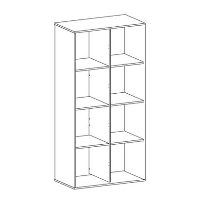Imagem de Armário Locker Duplo Module 8 PT Branco