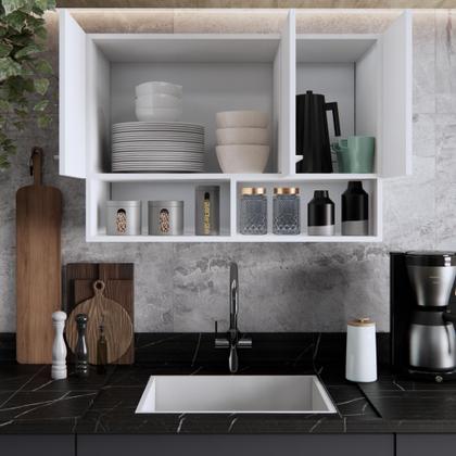 Imagem de Armário Modular 3 Portas Parede Aereo Cozinha Suspenso Multiuso