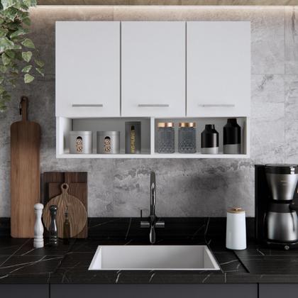 Imagem de Armário Modular 3 Portas Parede Aereo Cozinha Suspenso Multiuso